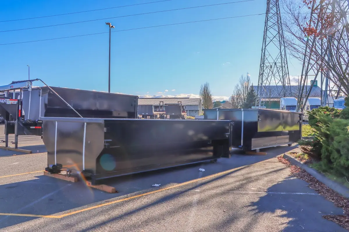 Roll-off dumpster ready for waste disposal at job site for Demolition Dumpster Rental in Lewisburg